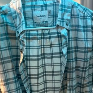 Mens Medium Button Up - Goodfellow Flannel - American Eagle- Long Sleeves Casual